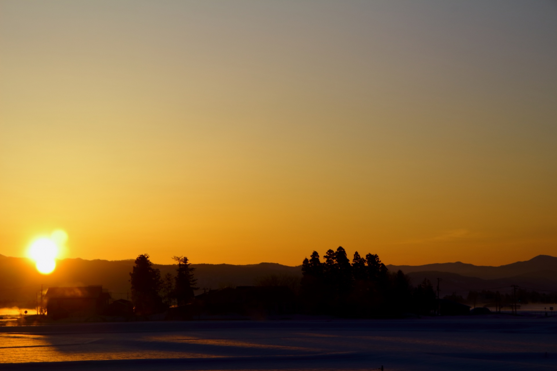 #日の出#雪景色#氷点下の日の出#早朝#絶景