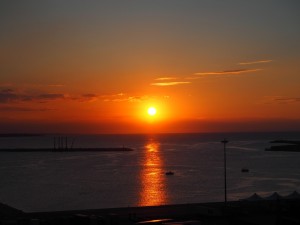 アドリア海に沈む夕陽