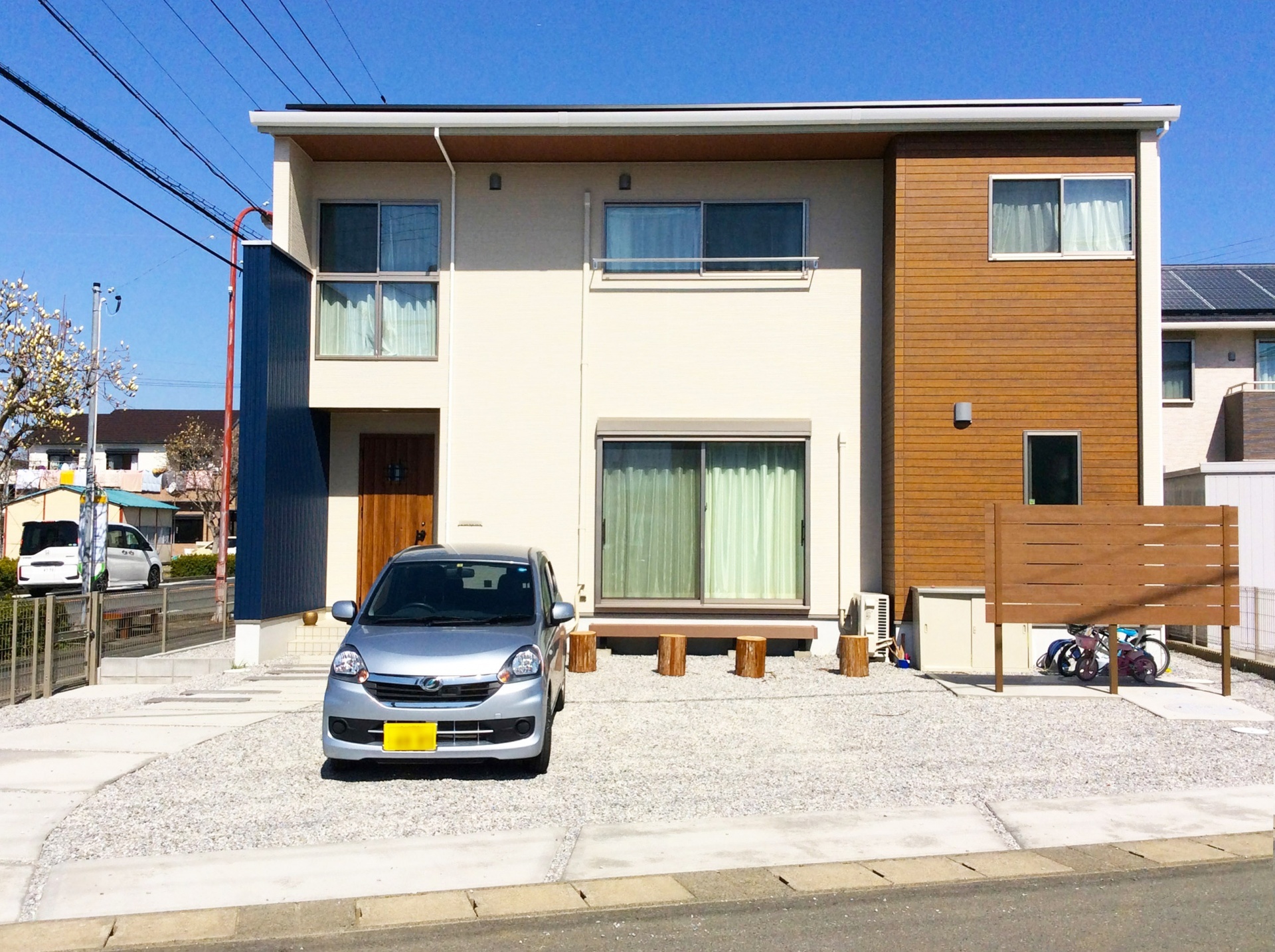 玄関まわりの個性溢れるアプローチとトータル外構 浜松市北区 N様邸 浜松市 磐田市 外構専門店 まろうど