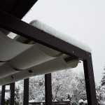 岡山　エクステリア　積雪注意