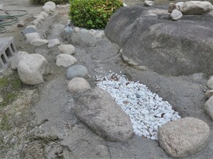 セメント　砂　バッサ工法　造園工事　広島市西区