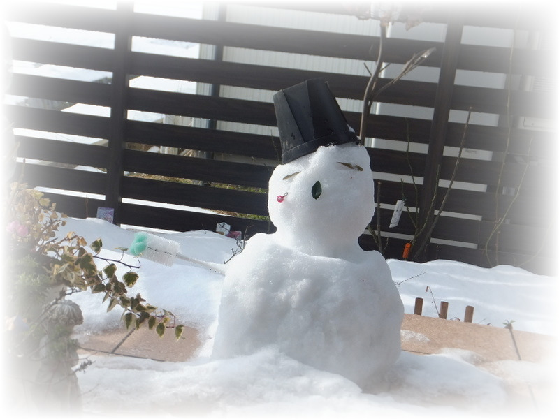 今朝の雪だるま・2017年2月-001