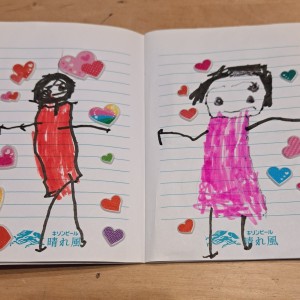 孫っちが描いた私と本人