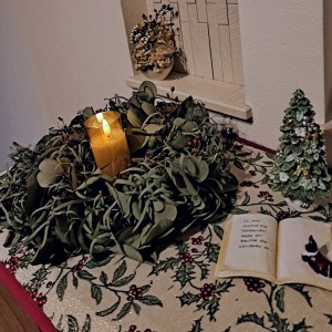 クリスマス飾り/キャンドルとリース
