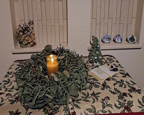 クリスマスの日の設え