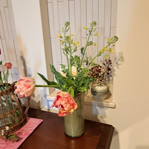 チューリップと菜の花